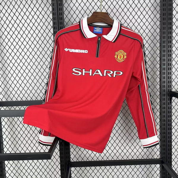 Manchester United maillot Retro 1998 1999 Manches Longues
