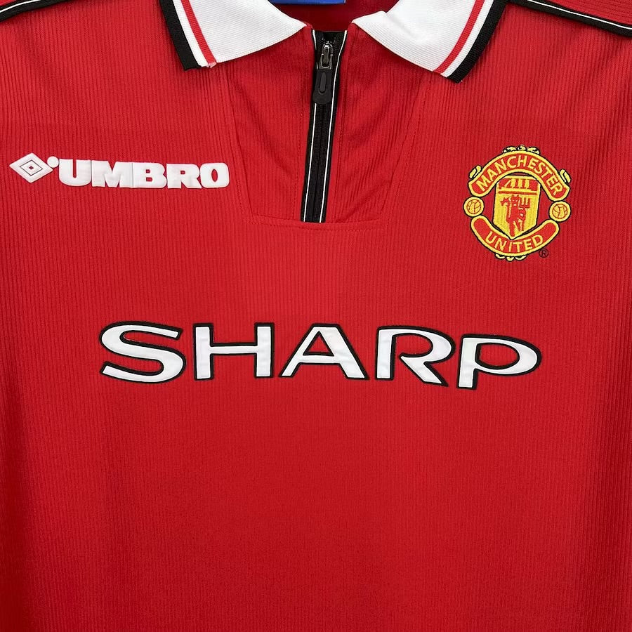 Manchester United maillot Retro 1998 1999 Manches Longues